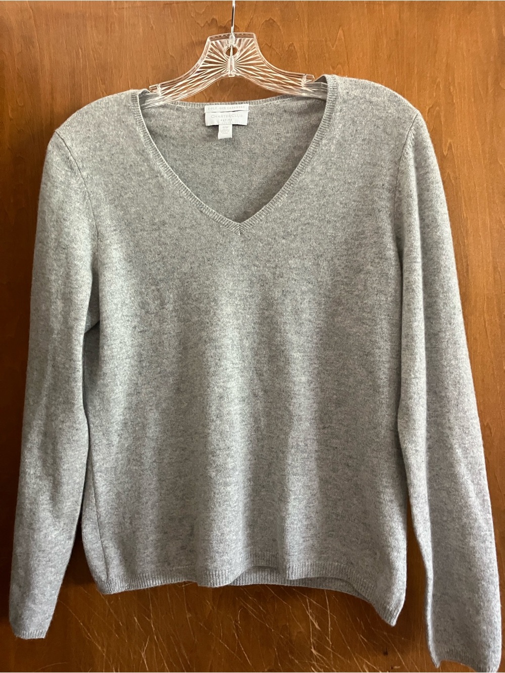 Charter Club Cashmere Gray Sweater Size MP